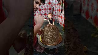 Full chocolate Barbie cake cakedesign trending cakedecorating birthdaycake music newsong [upl. by Borek639]