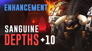 Sanguine Depths 10  Enhancement Shaman  Shadowlands Beta [upl. by Arelus]