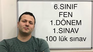 6 Sınıf Fen Bilimleri 1 Dönem 1 Yazılı  20192020 [upl. by Cadmarr]