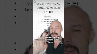 Combien de chapitres au bac de SES 2025  baccalauréat chapitre ses bac2025 [upl. by Philipson462]