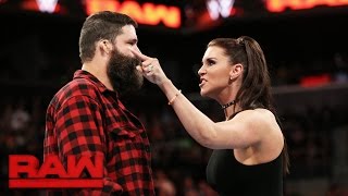 Stephanie McMahon fires Mick Foley Raw March 20 2017 [upl. by Cutler]