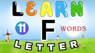 Letter F Words for kids  Words starting with F  letter F words letters letterf abcd [upl. by Friedberg802]