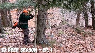 Big Woods Rifle Hunting  First BUCK of the Season  23 Deer Season  Ep 1 [upl. by Emilio]