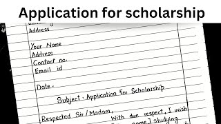 How to write application for scholarship in university  scholarship application letter [upl. by Anahpets]