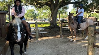 Horseback riding at Disney’s Fort Wilderness TriCircle D Ranch [upl. by Hcirdeirf]