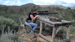 Wife Shooting an Armalite AR50A1 50 BMG  1 Mile [upl. by Boarer]