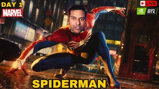 🔴LIVE  I BECAME THE SPIDERMAN  PLAYING MARVELS SPIDERMAN REMASTERED DAY 1 [upl. by Itteb]