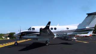 RARE King Air 250 start up and takeoff from Lakeway Airpark [upl. by Syxela]