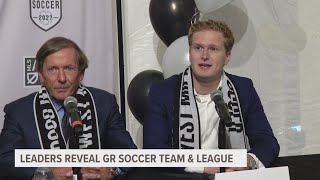 Grand Rapids new mens professional soccer team shares league details [upl. by Enalda]