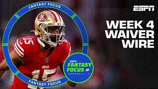 Week 4 Waiver Wire  Injury Updates  Fantasy Focus 🏈 [upl. by Sagerman]