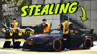 Stealing Animated quotTURBO SUPRAquot from VonOrdonaYT in GTA 5 RP [upl. by Nosmirc]