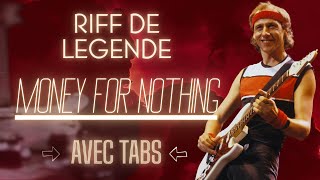 quotMONEY FOR NOTHINGquot Riff avec Tabs [upl. by Lynnworth]