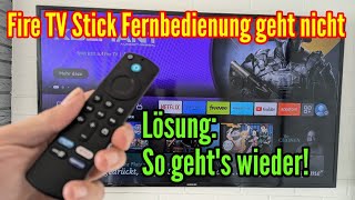 Fire TV Stick Fernbedienung geht nicht  Lösung So funktioniert sie wieder [upl. by Marcell]