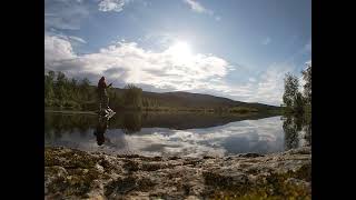 Fly fishing in Arjeplog [upl. by Ahsilyt826]