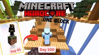 I Survived 100 Days on ONE BLOCK in Minecraft [upl. by Akibma]