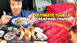 LEGENDARY Tsukiji Market SEAFOOD TOUR Inside Look [upl. by Ecinahs889]