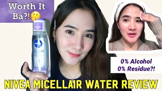 NIVEA MICELLAR WATER REVIEW  DEMO  EFFECTIVE BA ANG NIVEA MICELLAR WATER [upl. by Mignonne]