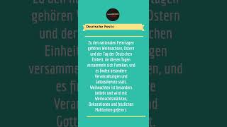 Feste und Feiertage learngerman deutschlernen lernedeutsch germanlessons foryou [upl. by Barnie129]