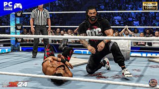 100 SUBSCRIBER SPECIAL Roman Reigns Takes on Jacob Fatu in WWE 2K24 [upl. by Kara-Lynn]