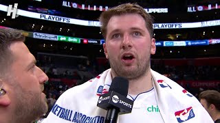 Luka Doncic talks Game 2 Win vs Clippers Postgame Interview 🎤 [upl. by Doownyl]