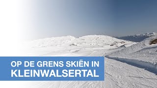 Skiën in het skigebied Kleinwalsertal op de grens tussen Duitsland en Oostenrijk [upl. by Christis544]