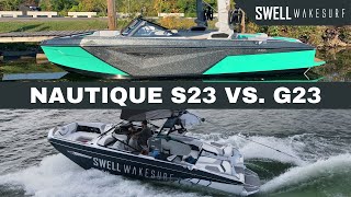 2022 Nautique S23 VS G23 Walkthru and Surf Demo  How Does It Compare [upl. by Sivlek]