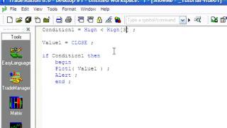 TradeStation EasyLanguage video tutorial from Markplexcom [upl. by Seely]