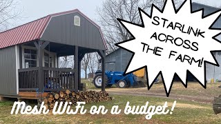 How we share our Starlink Internet across our farm with Mesh Wifi on the cheap [upl. by Dorise]