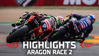 WorldSBK Race 2 Highlights  2022 Aragon Round [upl. by Lewanna]