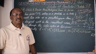 What is Parallelogram Law of forces  EM111 Engineering Mechanics in Tamil [upl. by Aihseyn]