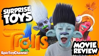 TROLLS Movie Toys amp Trolls Surprise Toys  Movie Review Blind Bags and Family Fun [upl. by Armat]