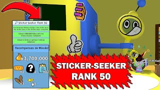 MISSÃO STICKERSEEKER RANK 50 BEE SWARM SIMULATOR ROBLOX [upl. by Lovel282]