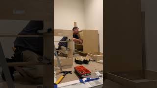 Installing vanities customwoodworking millworker finishingwoodworking installation [upl. by Palladin738]