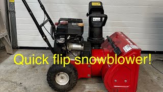 22” MTD yard machinecraftsman snowblower how to stop engine surging [upl. by Nnire]