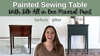 Painted Sewing Table With Silk All In One Mineral Paint [upl. by Harwell397]