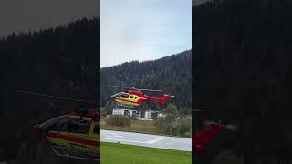 Kitz Ambulance 1 landing helicopter airbushelicopters ec145 austria wilderkaiser shorts [upl. by Stretch]