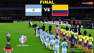 ARGENTINA vs COLOMBIA FINAL  COPA AMÉRICA 2024  PARTIDO COMPLETO  MESSI VS  JUEGO PES REALISTA [upl. by Melar]