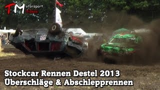 Stockcar Destel 2013  Überschläge und Abschlepprennen HD [upl. by Ahseihs861]