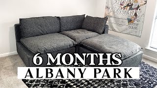 ALBANY PARK 6month Update  Kova Sofa Pros amp Cons  Cloud Couch dupe  Modular Sectional Sofa [upl. by Irrem]