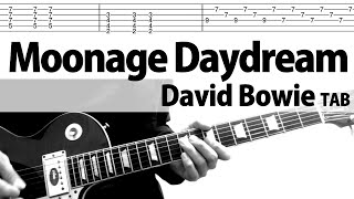 Moonage Daydream  David Bowie Guitar Cover TAB [upl. by Surovy433]