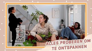 Schilderen yoga en uitgebreid koken  alles proberen om te ontspannen 🧘‍♀️  Vlog 501 [upl. by Zinn]