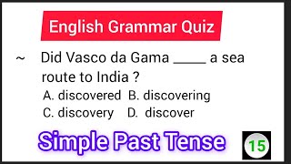 Past simple tense quiz  Simple past tense  English grammar quiz test  English [upl. by Muhan]