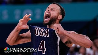 Steph Curry Gets Team USA OVER THE FINISH LINE in gold medal game  Paris Olympics  NBC Sports [upl. by Yhotmit]