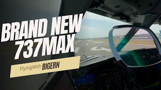 Takeoff in a Brand New 737 MAX  Boeing Delivery Flight [upl. by Maidel]