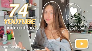 74 youtube video ideas that will BLOW UP your channel 🐣✨️ unique [upl. by Ased]