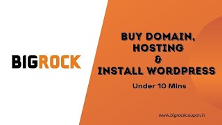 How to Buy Domain Hosting amp Install WordPress under 10 Minutes on Bigrock [upl. by Niletac]