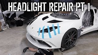 Budget Lotus Evora Pt 33  Headlight Repair Pt 1 [upl. by Ovida]