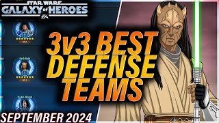 BEST 3v3 DEFENSE TEAMS September 2024 swgoh gac 3v3 galaxyofheroes starwars [upl. by Kennard]