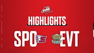 Spokane Chiefs at Everett Silvertips 22  WHL Highlights 202324 [upl. by Hamrah]