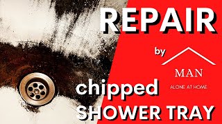 How To DIY Repair a Chip in a Shower Tray or Bathtub [upl. by Paulette898]